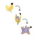 Peluche Réversible Banane Papillon Poppet Flipetz Les Déglingos